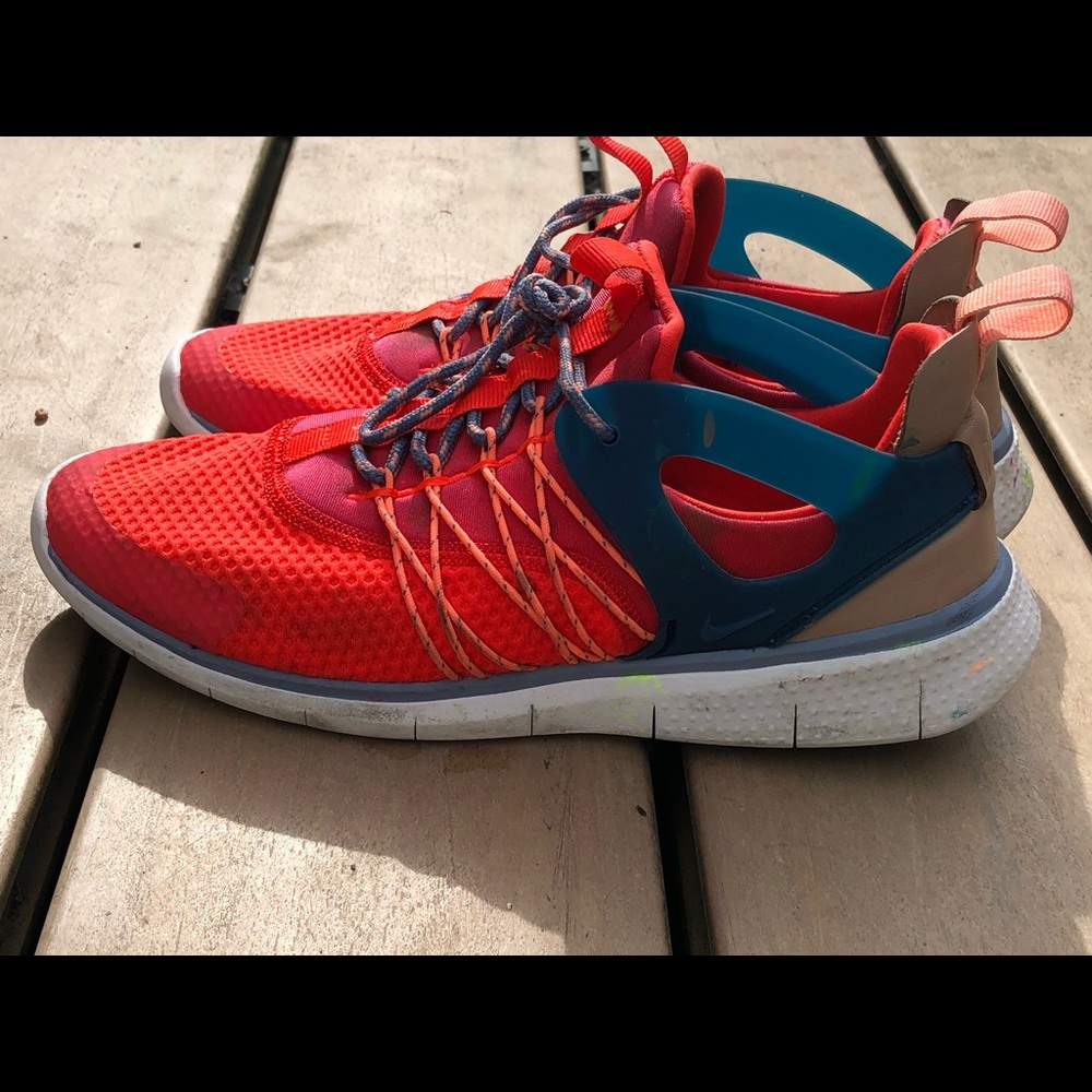 Nike WMNS Free Viritous Orange Blue Sneakers 7.5